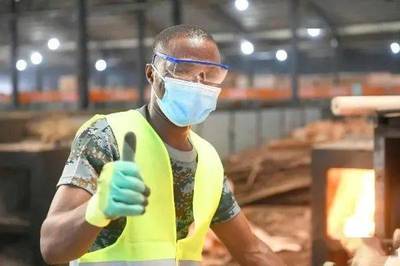 总统为加蓬最大的木材工厂揭牌-鑫亚木业!